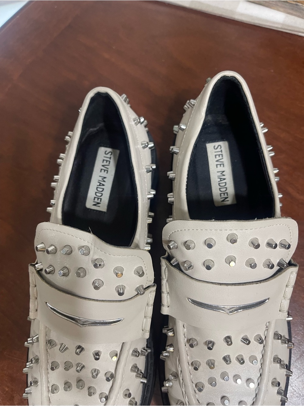 Steve Madden  Malvern Studded Loafers lug - Picture 4 of 10